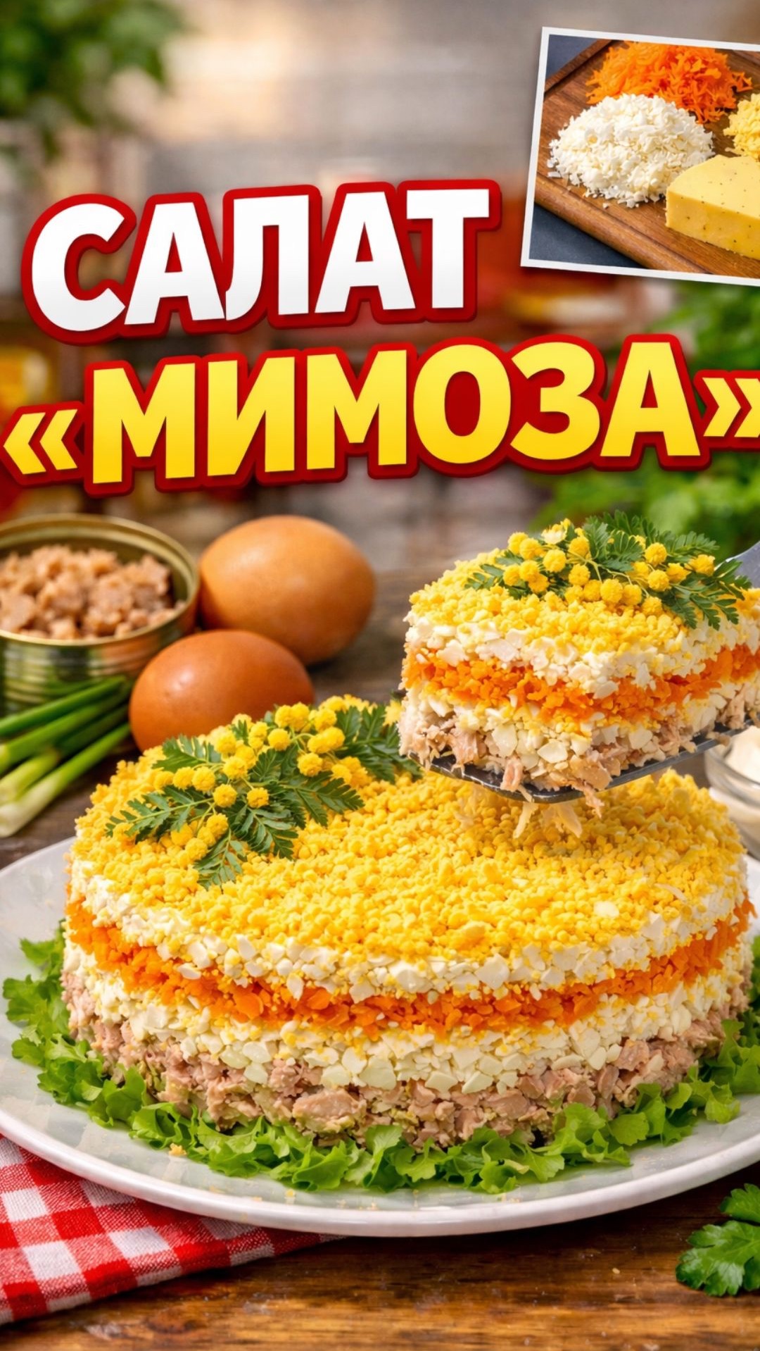 Салат Мимоза — классический нежный рецепт | Mimosa Salad Recipe