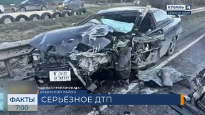 Один человек погиб и двое пострадали в ДТП на встречке в Крымском районе