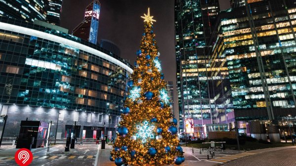 Прогулки по Новогодней Москве. Ночная Москва-Сити