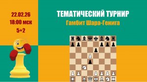 [RU]  Тематический блиц турнир. Гамбит Шара-Генига на Lichess.org