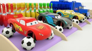 Шары для боулинга изучайте формы с помощью шины Молнии Маккуина детали футбольного мяча для малышей