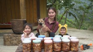 Сбор урожая пекинской капусты. Как приготовить кимчи для продажи на рынке с двумя маленькими детьми.