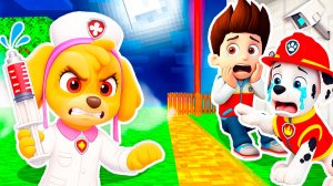 ЩЕНЯЧИЙ ПАТРУЛЬ ЗАЩИЩАЮТ БАЗУ от БЕЗУМНОЙ СКАЙ УЧЁНОЙ в МАЙНКРАФТ