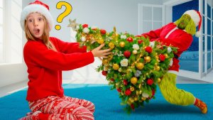 Новогодние приключение Насти и прыгучие игрушки