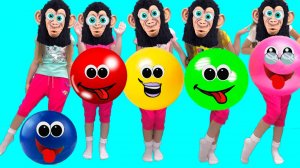 Детская песенка для малышей про пять обезьянок  / Видео для детей / Большой сборник веселых песенок