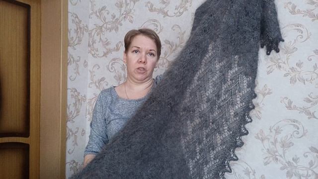 Пуховые палантины ажурной вязки. смотреть онлайн