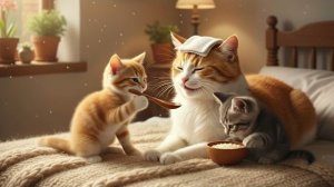 Мама заболела, и её котята позаботились о ней 💛 Трогательная история от MiuMiu Cat Life