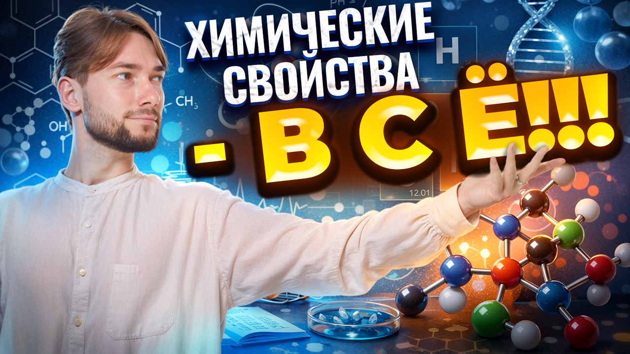 ХИМИЧЕСКИЕ СВОЙСТВА С НУЛЯ (задания 8, 9, 10, 12, 17 и 21) смотреть онлайн