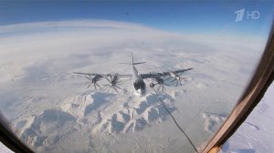 Стратегические ракетоносцы Ту-95МС выполнили плановый полет над Беринговым морем