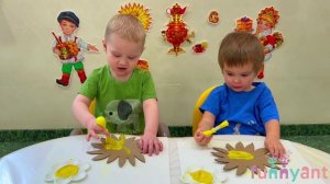 "Масленичное солнышко" творческая поделка у малышей Funny Ant Malahovka