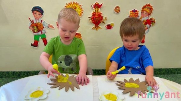 "Масленичное солнышко" творческая поделка у малышей Funny Ant Malahovka