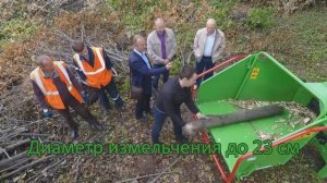 Измельчитель веток Greenmech CM220 на тракторе