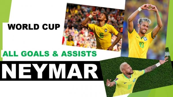 Все голы и ассисты Неймара на Чемпионатах Мира