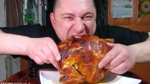 Мукбанг/Обжорыч/ Запечённая Курица в духовке/