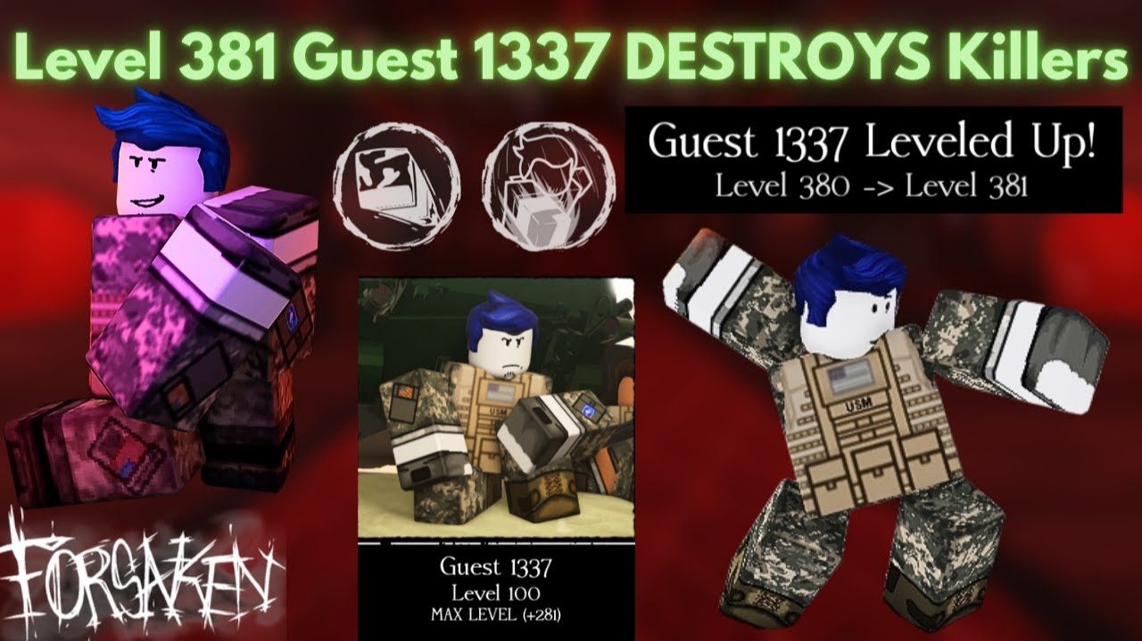 Уровень 381. Гость 1337 УНИЧТОЖАЕТ убийц в Forsaken (геймплей) | Roblox смотреть онлайн