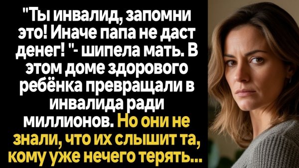ИСТОРИИ ИЗ ЖИЗНИ/Ты инвалид, запомни это! Иначе папа не даст денег! -прошипела мать