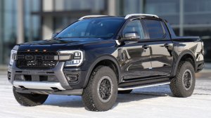 Пикап Ford Ranger Wildtrack  чёрный с обвесом RAPTOR - 2026