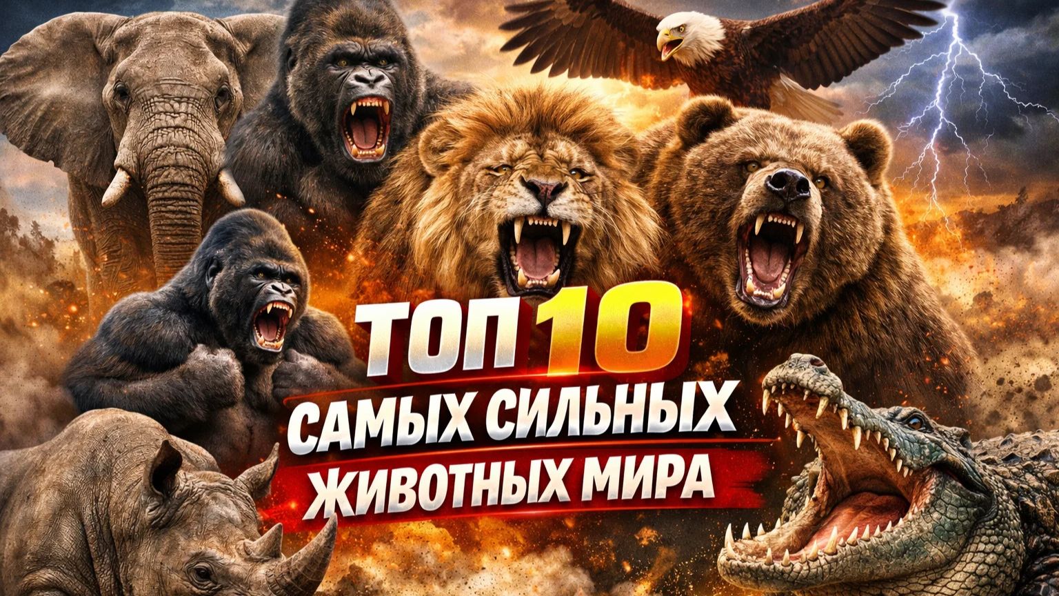 Топ 10 Самых Сильных ЖИВОТНЫХ смотреть онлайн