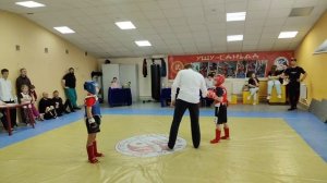 Соревнование по УШУ первый бой раунд 2