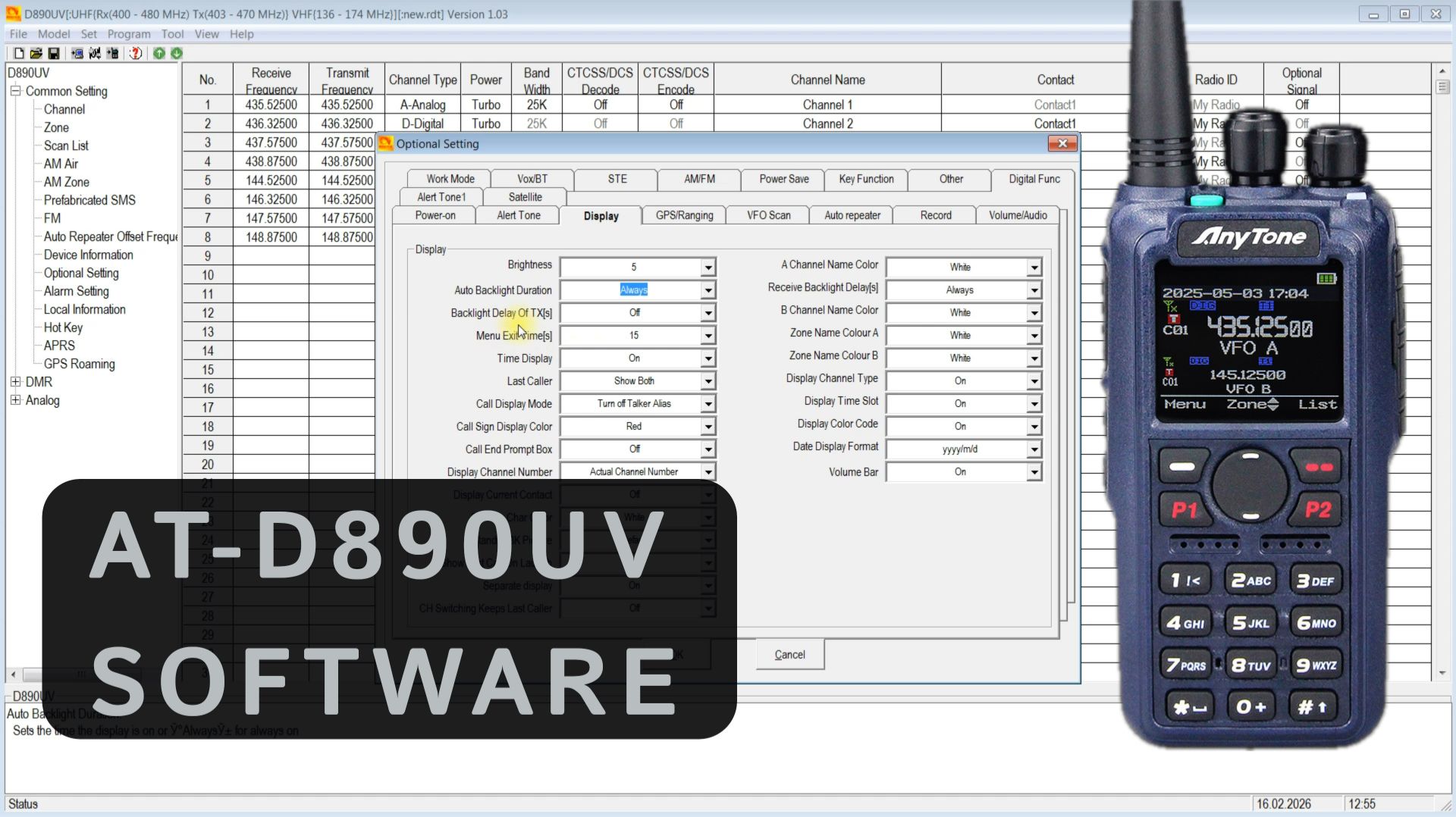 Anytone AT-D890UV. Часть 3. Программное обеспечение смотреть онлайн