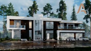 Вдохновляющий дом в стиле Хай-Тек. Проект дома с гаражом, террасами, спортзалом и кинотеатром