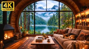 Камин 4K / Звуки Камина и Дождя / Fireplace