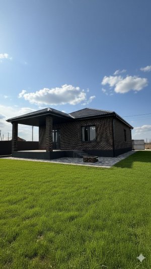 Новый дом с террасой и отделкой