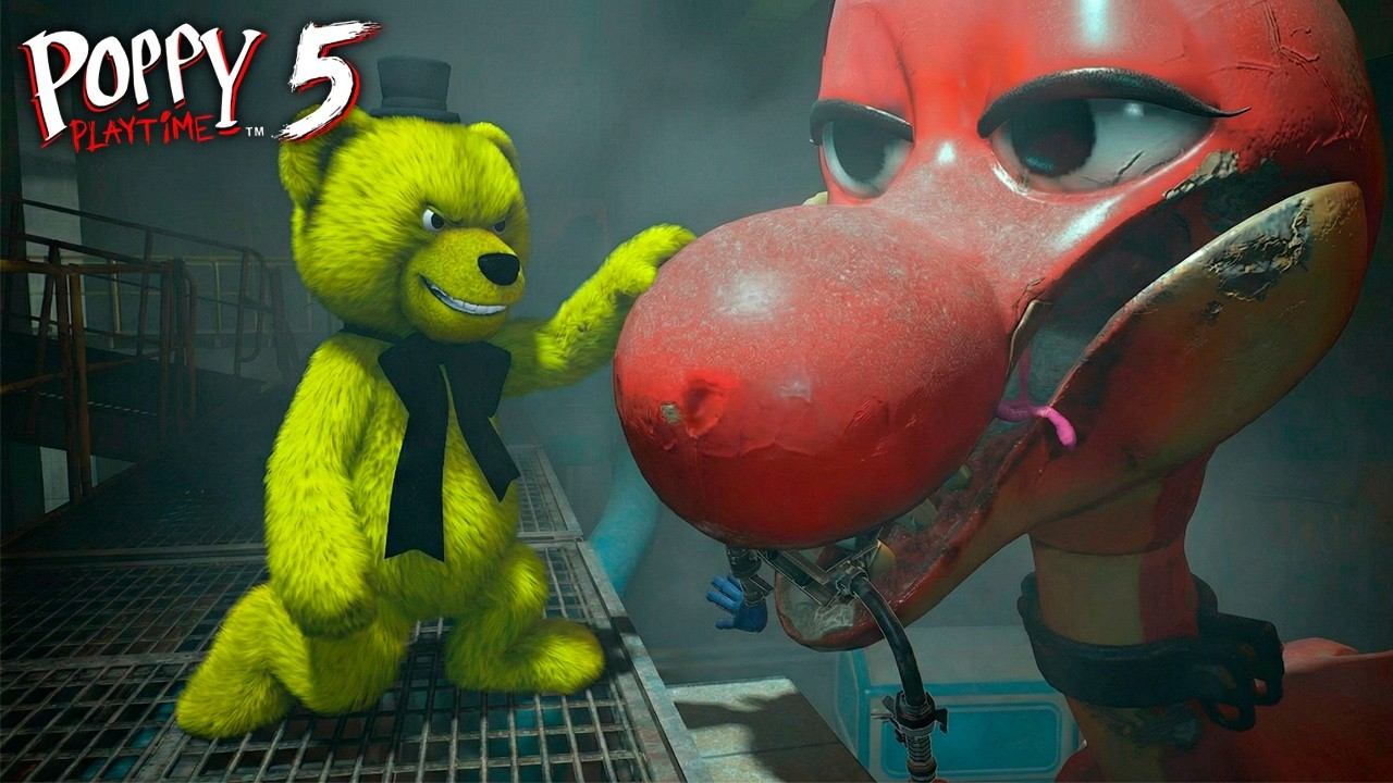 Огромный Динозавр и Новая Железная Рука Poppy Playtime Chapter 5 смотреть онлайн