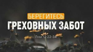 Берегитесь греховных забот | Лк 12:22-34 || Дмитрий Шпилько