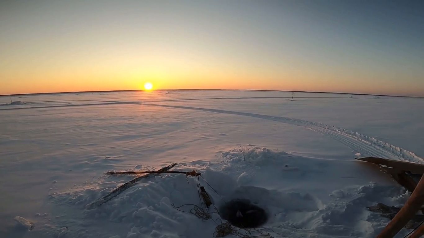 Выезд на рыбалку проверить снасти на Енисее. 66 смотреть онлайн