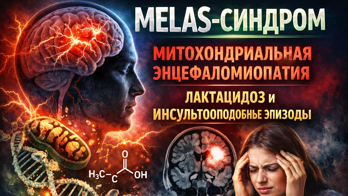 MELAS (МИТОХОНДРИАЛЬНАЯ ЭНЦЕФАЛОМИОПАТИЯ С ЛАКТАЦИДОЗОМ И ЭПИЗОДАМИ, ПОХОЖИМИ НА ИНСУЛЬТ) смотреть онлайн