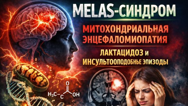 MELAS (МИТОХОНДРИАЛЬНАЯ ЭНЦЕФАЛОМИОПАТИЯ С ЛАКТАЦИДОЗОМ И ЭПИЗОДАМИ, ПОХОЖИМИ НА ИНСУЛЬТ)