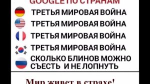 Мир живет в страхе!