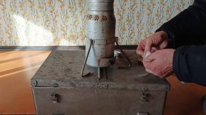 Термос печка для зимней рыбалки на сухом горючем