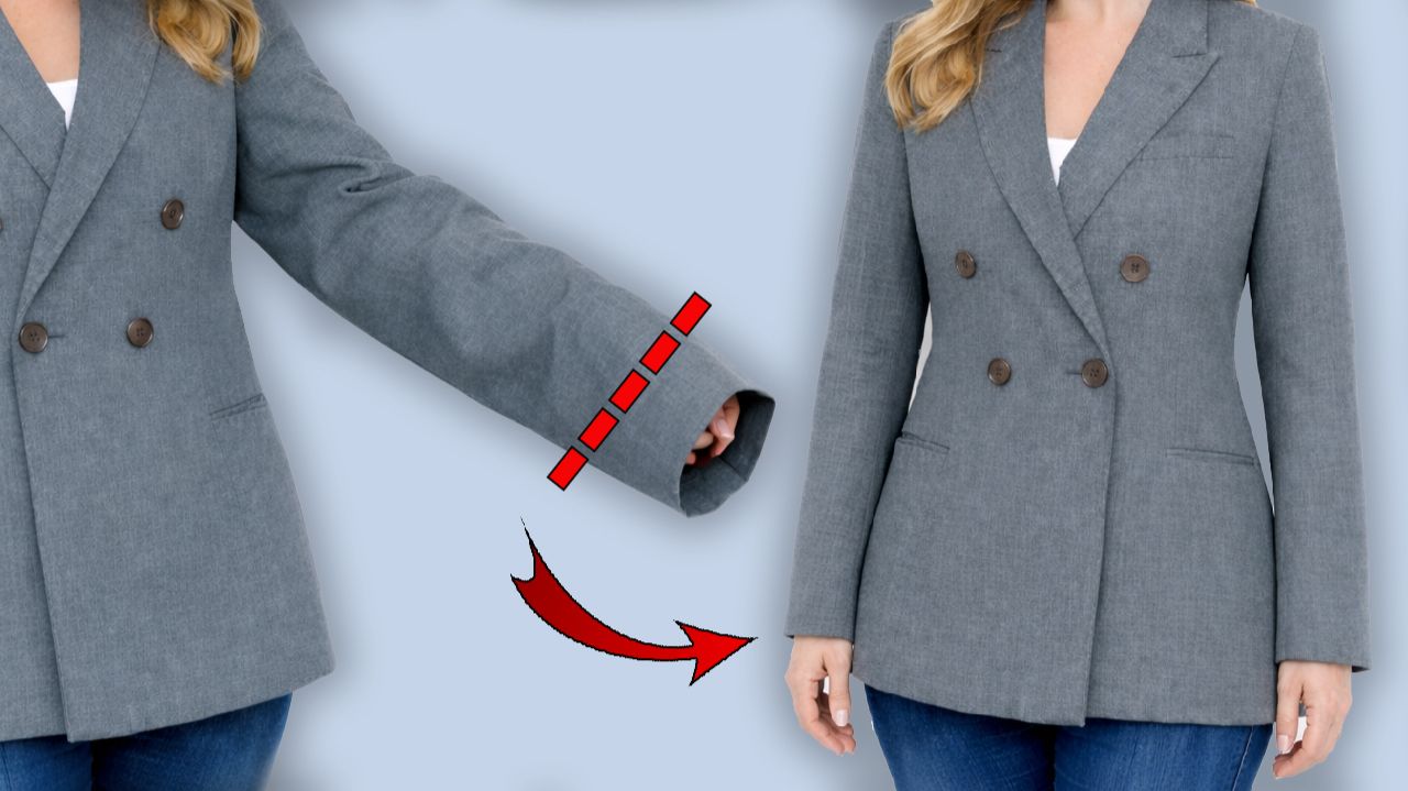 КАК ЛЕГКО УКОРОТИТЬ РУКАВА / Хитрости ремонта одежды смотреть онлайн