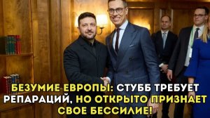 БЕЗУМИЕ ЕВРОПЫ: Стубб требует репараций, но открыто признает свое бессилие!