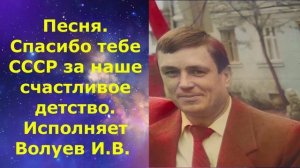 1445.В.Ю. ВИДЕО. Песня. Спасибо тебе СССР за наше счастливое детство. Исполняет Волуев И.В.