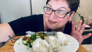 Ем и не наедаемсяОгромная тарелка еды и все кушаю с аппетитом!  Шикарный МУКБАНГ поем и похудею!