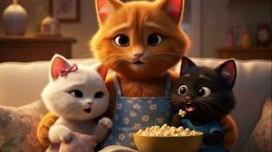 Один день из жизни семьи из трёх кошек Miu Miu #кошка #видеоскошкой #кошки