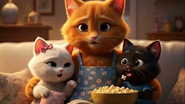 Один день из жизни семьи из трёх кошек Miu Miu #кошка #видеоскошкой #кошки