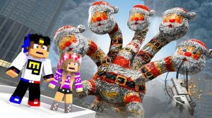 МОЙ ДРОН снял ГУГУ ГАГА ГИДРА в МАЙНКРАФТ НУБ И ПРО ЭВОЛЮЦИЯ ВИДЕО MINECRAFT Евгенбро