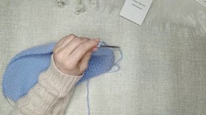 Провязывание рядов до  трикотажного шва