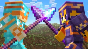 Мастер копья против профи копья MINECRAFT