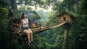 Строю убежище в диком лесу. Навыки выживания в одиночку. Бушкрафт