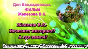 Железов В.К. Исчезнет интернет? А где книги?