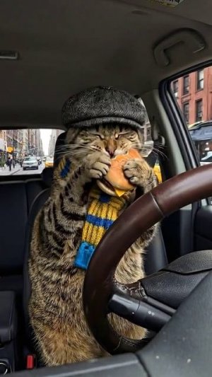 Кот таксист 😂