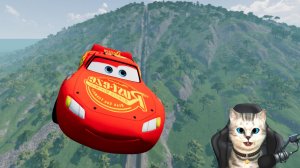 МОЛНИЯ МАКВИН СБОРНИК НЕВЕРОЯТНЫХ ПРЫЖКОВ НА СЛОЖНЫХ ТРАССАХ BEAMNG бимнг