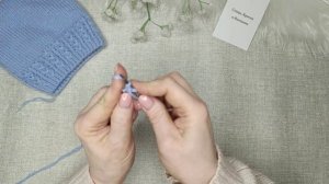 Вязание левой завязочки чепчика