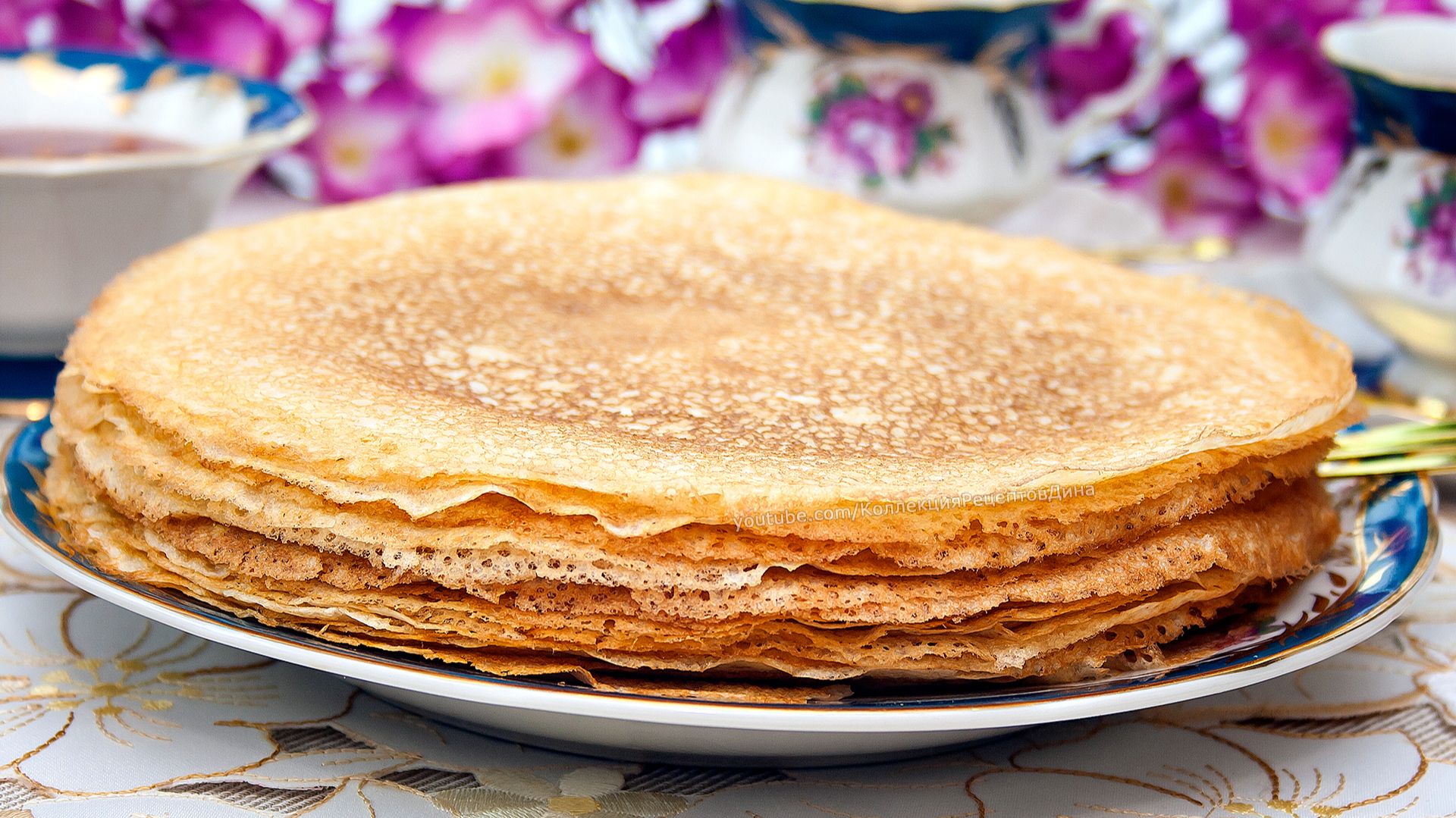 ТОНЧАЙШИЕ БЛИНЧИКИ НА СМЕТАНЕ И МИНЕРАЛЬНОЙ ВОДЕ смотреть онлайн