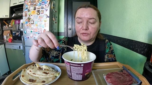 Кыстыбый, лапша б/п, филе бедра индейки сыровяленная/Еда/вкусная еда/мукбанг смотреть онлайн